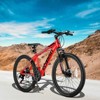 VisioGear 24-inch Mountain Bike Bicycle for Adults, 21-Speed Road Bike, Red, 65.8"*23.2"*39.3" - 2 of 4