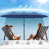 Captiva Designs 9'x15' Rectangular Outdoor Market Umbrella with Crank Handle Light - 3 of 4