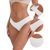 INSPIRE CHIC Women's Low-Waisted Butt Lifting Underwear Thread Cotton Comfortable Briefs 5 Packs - 3 of 4
