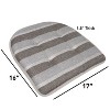 Bradford Striped U Shaped Memory Foam 17" x 16" Chair Cushion by Sweet Home Collection® - 2 of 4