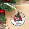 First Christmas Married Ornament 2025, Crystal Glass Just Married Ornament, Wedding Gifts for Couples, Romantic Newlywed Christmas Decor - 2 of 4