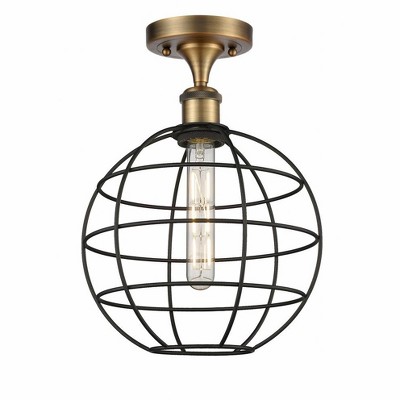 Innovations Lighting Lake Placid 1 - Light Semi-Flush Mount in  Brushed Brass