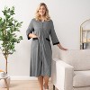 PAVILIA Women Zipper Robe, Loungewear Dress Lightweight Sleepwear Housecoat Nightgown Long Bathrobe, Jersey Robe with Pocket - 3 of 4