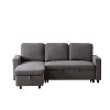 Racxily Linen L-Shaped Combo Sofa Sofa Bed with Pullout Bed, Reversible Sofas Bed, for Tight Spaces, Reversible Sleeper Combo Couch - 3 of 4