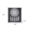 HomeRoots 92" X 84" Black And White Abstract Cotton Hanging Tapestry - 3 of 3