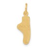 Black Bow Jewelry 14k Yellow Gold Ballet Slipper Charm or Pendant, 7 x 22mm - 3 of 4