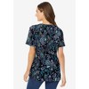 Woman Within Women's Plus Size Perfect Printed Short-Sleeve V-Neck Tee - 3 of 4