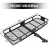 60"x20"x5" Folding Hitch Mounted Cargo Carrier Luggage Basket Fit 2" Receiver - 2 of 4