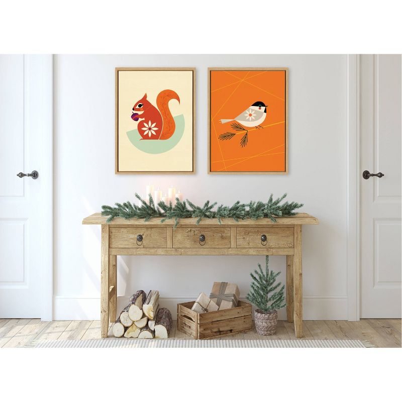 Kate &#38; Laurel All Things Decor 18&#34;x24&#34; Sylvie Squirrel Wall Art by Amber Leaders Designs Natural Colorful Animal Illustration, 4 of 6