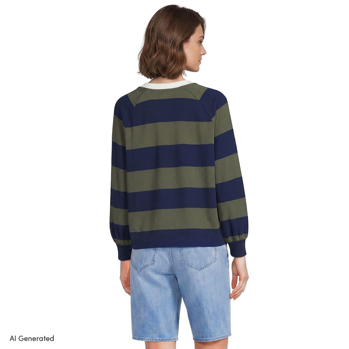 Lands' End Women's Long Sleeve Mariner Henley - thumbnail 6