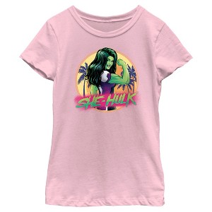 Girl's She-Hulk: Attorney at Law Hero at the Beach T-Shirt - 1 of 4