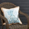 Saro Lifestyle Whimsical Outdoor Octopus Poly Filled Pillow, 18"x18", Blue - 4 of 4