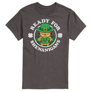 Men's - Garfield - Ready For Shenanigans Patrick's Day Short Sleeve Graphic T-Shirt - 1 of 4