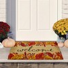 Northlight Leafy Fall Harvest Rectangular "Welcome" Doormat 18" x 30" - image 2 of 4