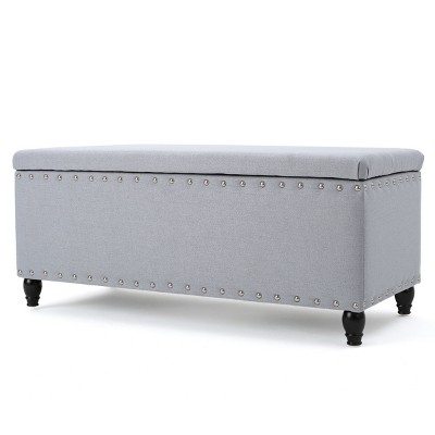 NicBex Storage Ottoman Bench for Bedroom,18.2 Inch Wide Modern Storage Bench with Birch Wood Legs,Ottoman for Living Room,Bedroom,Entryway