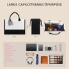 10 PCS Personalized Classic Canvas Tote Bag(Black and White),Insi - 2 of 4