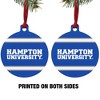 Hampton University HU Stripes Aluminum Holiday Christmas Tree Ornament - 2 of 4