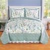 Collections Etc Floral Botanic Garden Scalloped Edge Quilt - 2 of 3