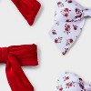Girls' 4pk Holiday Floral & Velvet Bow Clip Set - Cat & Jack™ Red - 3 of 3