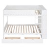 PAGED Twin over Twin Bunk Bed with Drawers and Shelves, Wooden Bed Frame with Ladder and Guardrail, Modern Loft Bed for Kids, Teens, Adults - 3 of 4