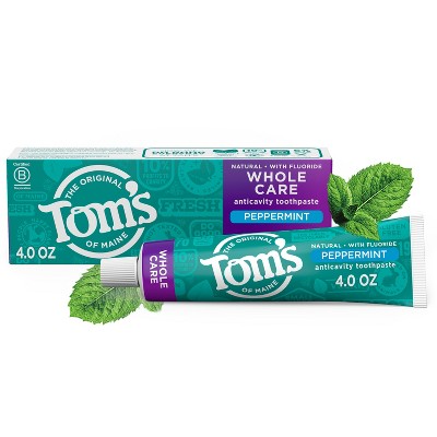 Tom's of Maine Whole Care Peppermint Toothpaste - 4oz