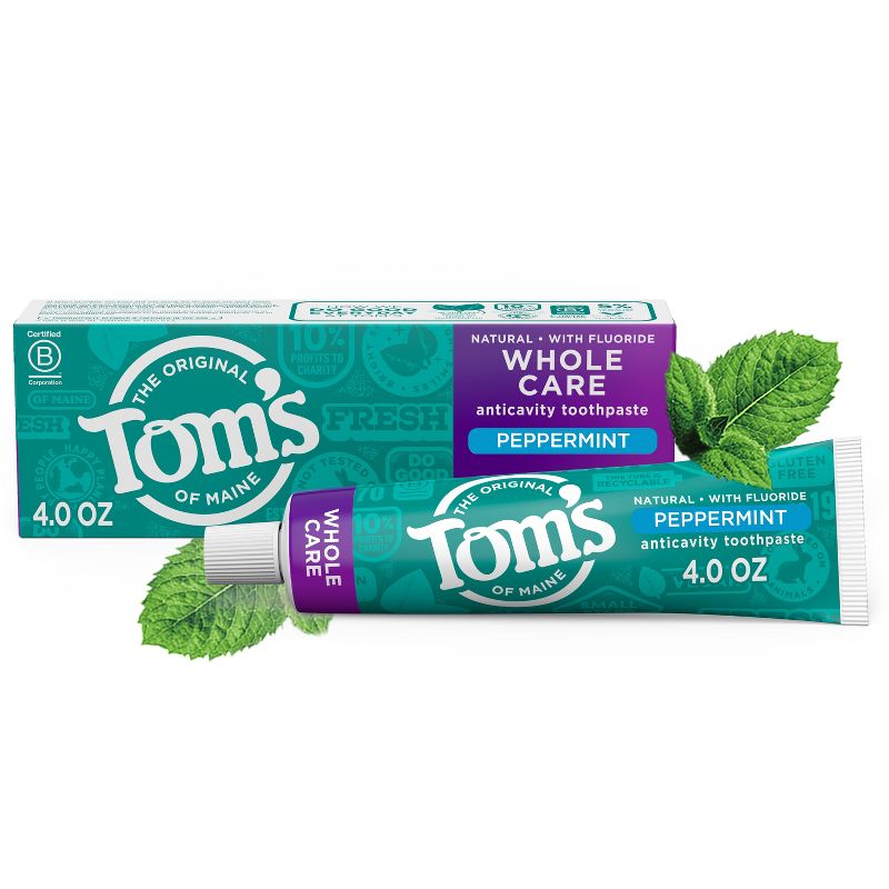 Tom's of Maine Whole Care Peppermint Toothpaste - 4oz, 1 of 8