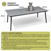 Crestlive Products Outdoor Dining Set Patio Dining Table with Rattan Dining Chairs Wooden-Like Top and Aluminum Frame Umbrella Hole - 3 of 4