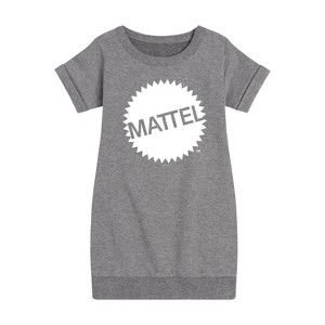 - Mattel - Mattel Original Logo Graphic Short Sleeve Fleece Dress - 1 of 3