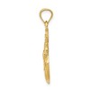 Black Bow Jewelry 14k Yellow Gold Anchor and Ships Wheel Pendant, 19 x 29mm - 2 of 4