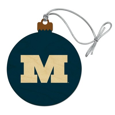 Millikin University Primary Logo Wood Christmas Tree Holiday Ornament