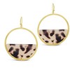 SHINE by Sterling Forever 2.5" Half Circle Resin Dangle Earrings - 3 of 3