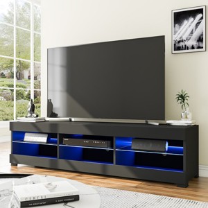 Hommpa 57" LED TV Stand for TVs Up to 65" with Storage Media Console Entertainment Center - 1 of 4