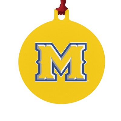 McNeese State University Secondary Logo Aluminum Holiday Christmas Tree Ornament