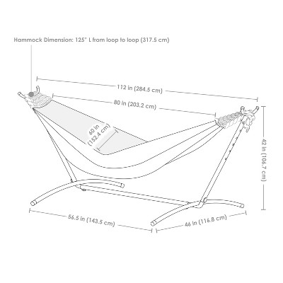 Calming Desert Large Double Cotton Hammock with Stand