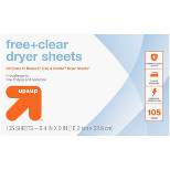 Fabric Softener Dryer Sheets - Free & Clear - up & up™