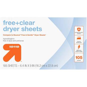 Free & Clear Fabric Softener Dryer Sheets - 105ct  - up & up™