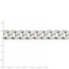 Black Bow Jewelry Mens 16.2mm Sterling Silver Solid Flat Curb Chain Bracelet - 4 of 4