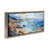 Stupell Industries Blue Toned Beach Edge Floating Frame Canvas Art - 2 of 4