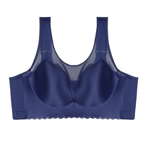 Agnes Orinda Women's Plus Size Seamless U Back Adjustable Strap Wirefree  Everyday Bralettes Royal Blue 48d : Target