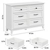 6 Dresser for Bedroom, 47" Wide Drawer Dresser with Storage Freestanding, Wooden Closet Storage Chest - 2 of 4