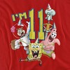 Spongebob Squarepants Today I'M 11 Sandy Patrick Squidward Adult T-Shirt Red - 2 of 4