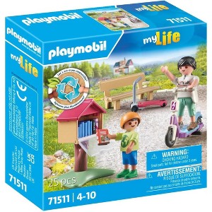 Playmobil My Life Book Exchange for Bookworms 71511 Playset - 1 of 4