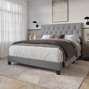 Home Design Dillon Twin Tufted Upholstered Panel Bed - 1 of 4