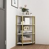 TOBILI 4-Tier Corner Open Shelf,Bookcase Freestanding Shelving Unit,Plant Stand Small Bookshelf for Living Room, Home Office, Kitchen, Small Space - 3 of 4