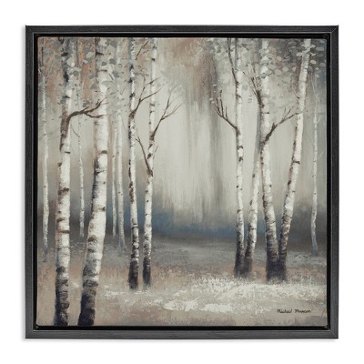 Stupell Industries Misty Birch Tree Forest Landscape, 25" x 25"
