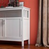 MAYEERTY White Kitchen Storage Sideboard, Multi-Functional Buffet Server Cabinet for Dining Room - 4 of 4