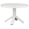5Pc 45.25" Montrose Round Contemporary Dining Set White - Buylateral: Solid Rubberwood, Modern Farmhouse Style - 2 of 4