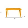 HomeRoots 60" Goldenrod Solid Wood Dining Table - 3 of 4