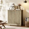 Fluted Cabinet with Storage, 2 Doors Accent Sideboard Buffet - 4 of 4