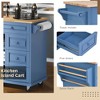 NicBex 5 Drawer Rolling Kitchen Island Cart with 1 Cabinet and 3 Open Shelves,Kitchen Island on Wheels with Towel Rack,Island Table for Kitchen - 4 of 4